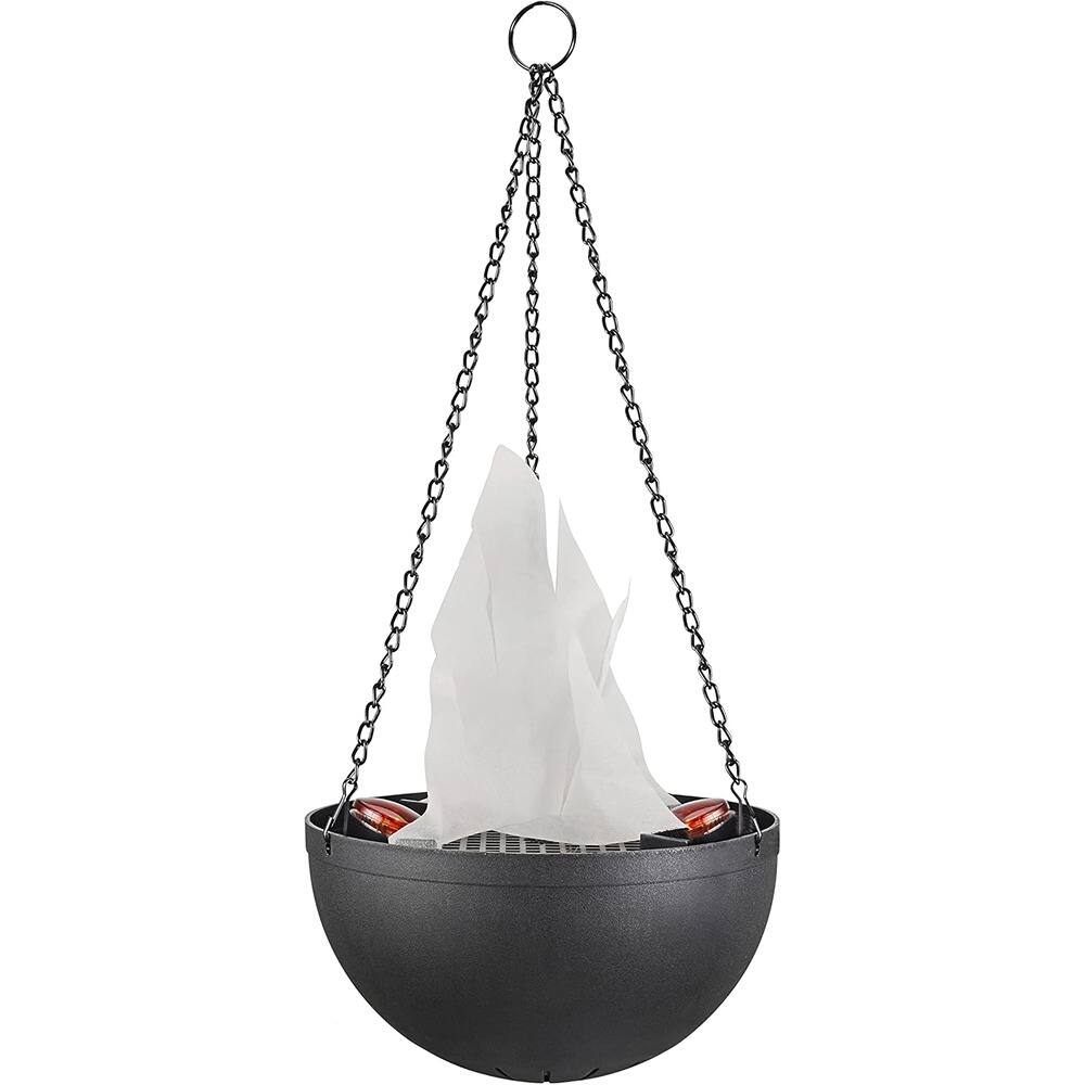 Alt View 4. MOSZAR LLC - Aspen Creative Hanging Fire Flame Light, Black, for Halloween & Party Decor.