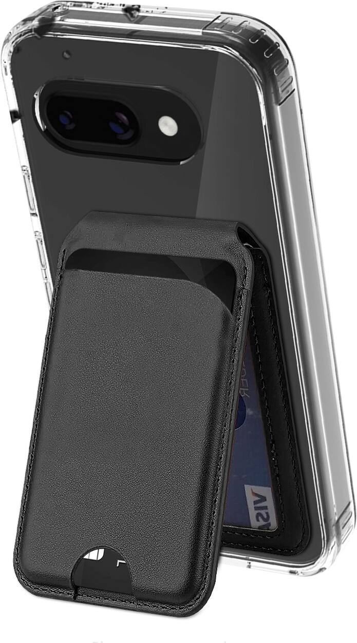 Left. SaharaCase - Venture Series Wallet Case for Google Pixel 9a - Clear/Scorpion Black.