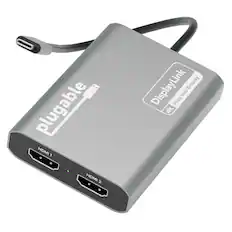 Plugable HDMI 1 HDMI 2 DisplayLink 4K Plug and Display