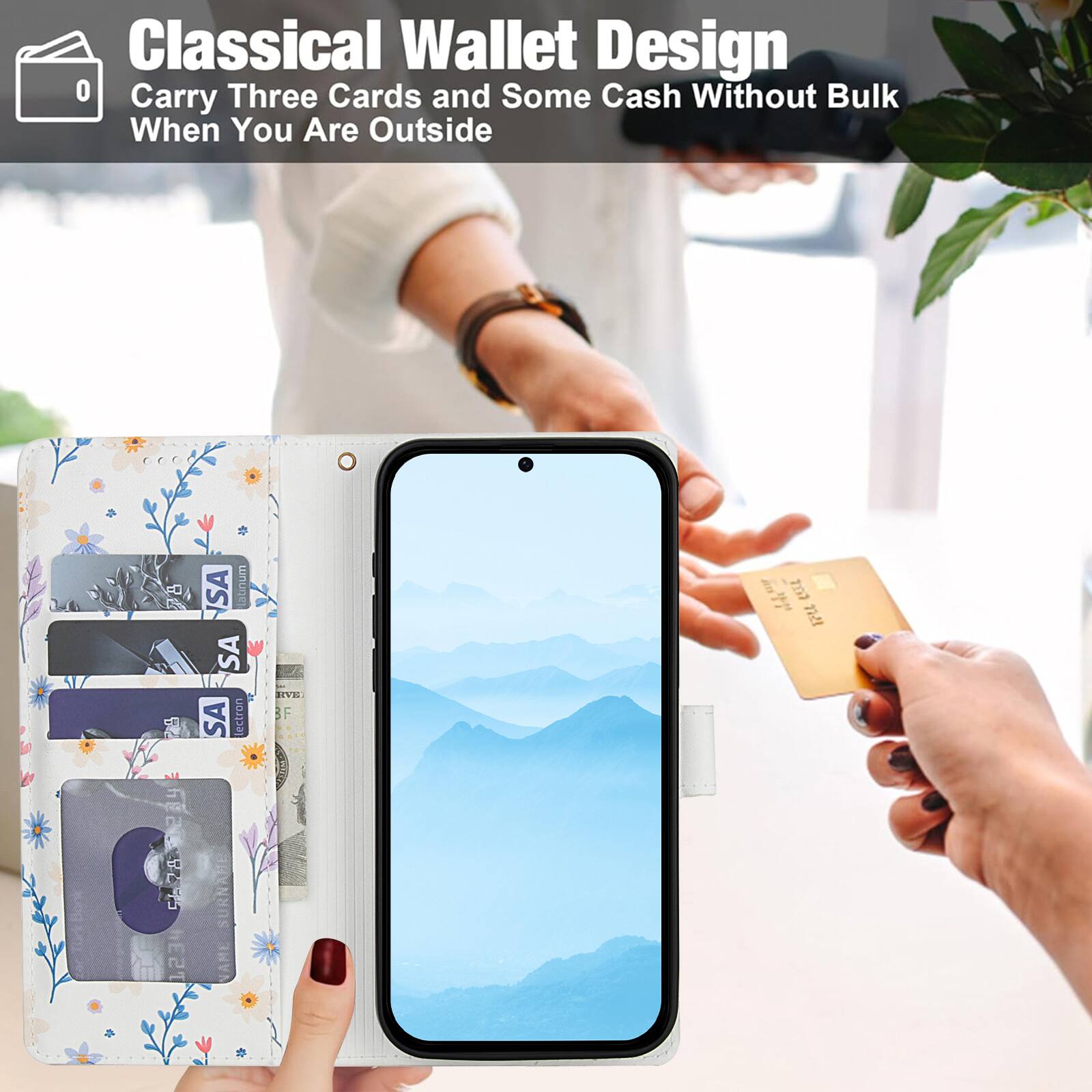 Classical Wallet Design  
Carry Three Cards and Some Cash Without Bulk When You Are Outside