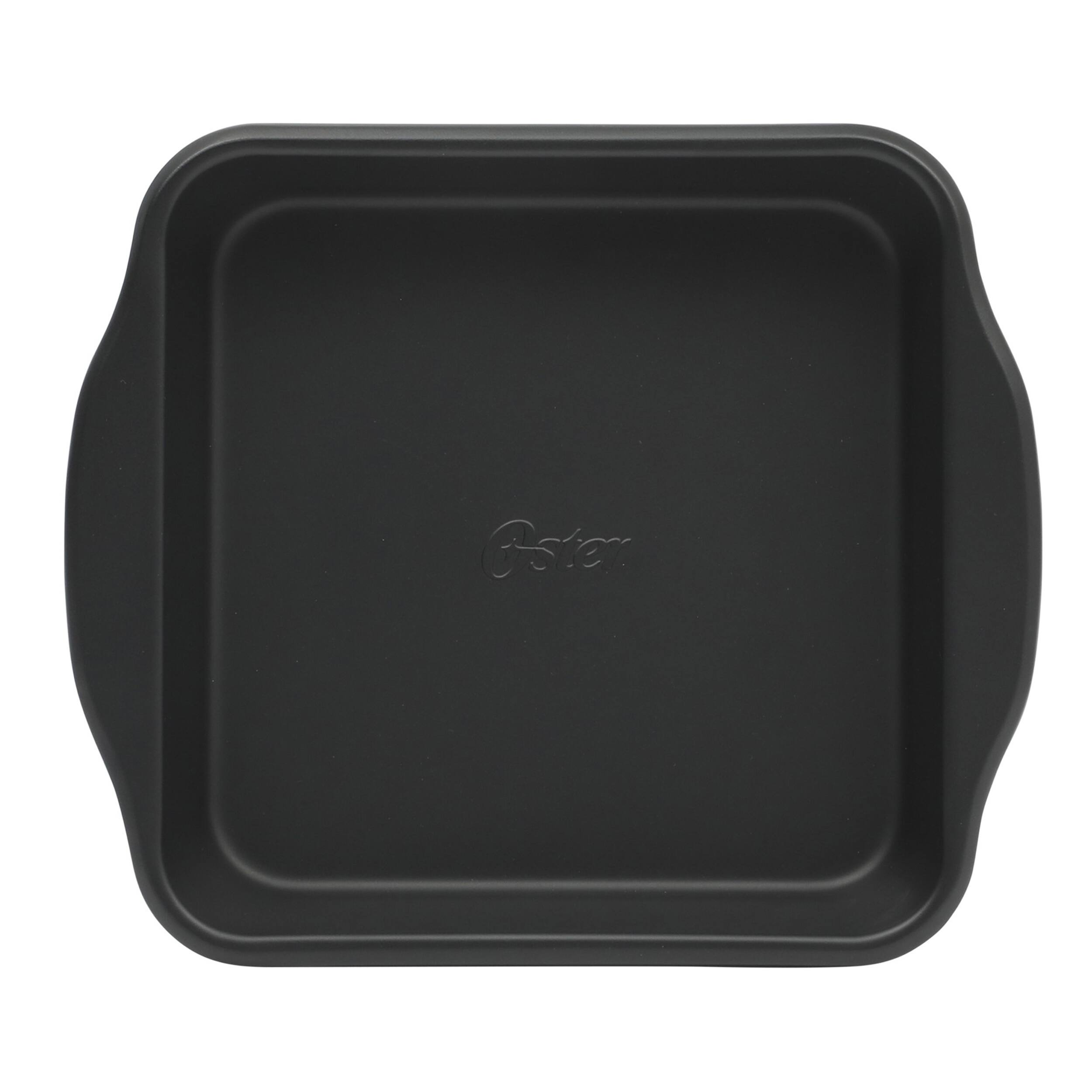 Alt View 2. Oster - Oster Teston Platinum Collection 8 Inch Nonstick Carbon Steel Square Cake Pan in Matte Black - Matte Black.