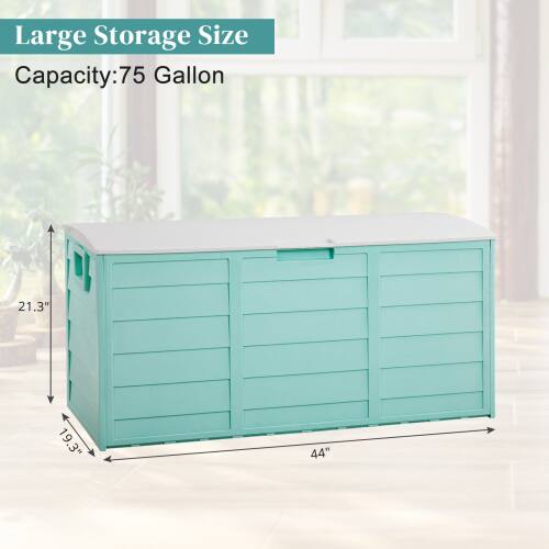 Large Storage Size  
Capacity: 75 Gallon  
Dimensions: 21.3" x 19.3" x 44"