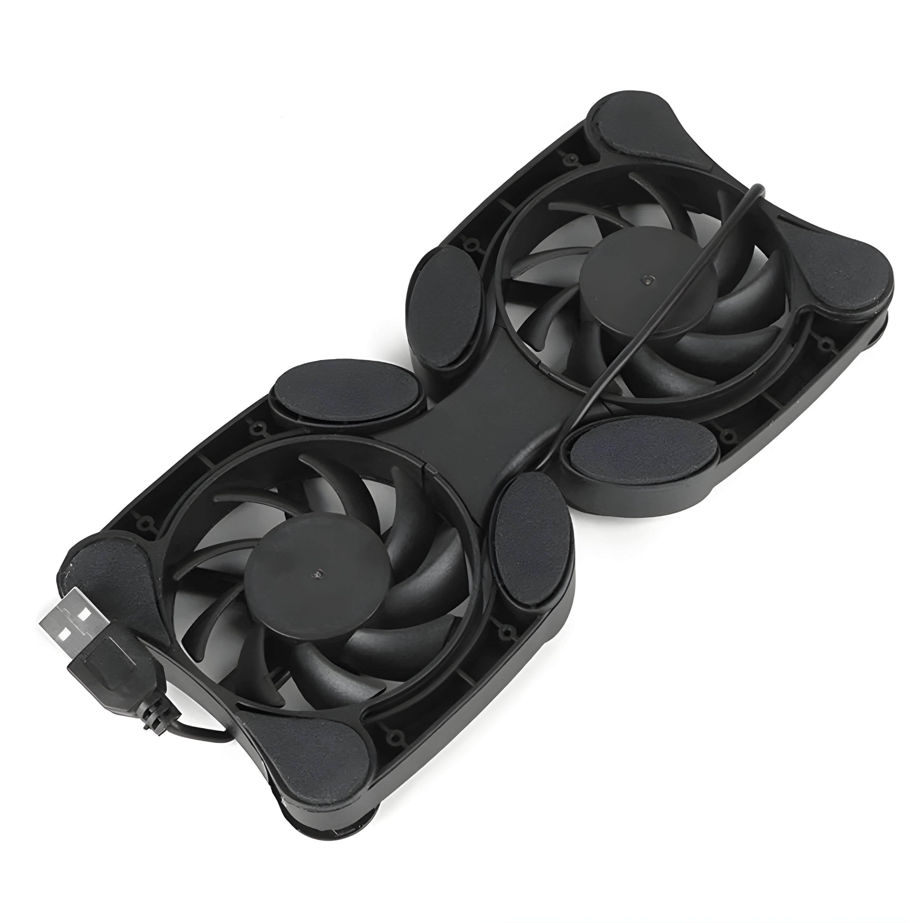 Front. Kitcheniva - Dual USB Cooling Fan Pad Foldable Cooler Stand For Laptop - Black.