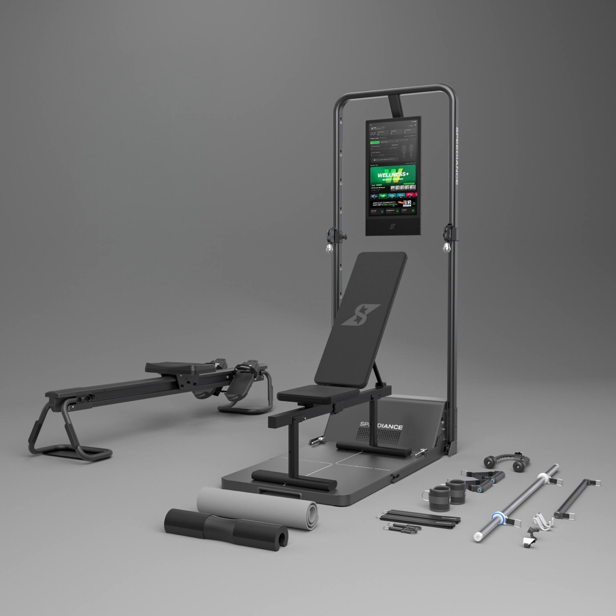 Speediance - Home Gym, Smart AI-Powered Multi-Functional Smith Machine for Full Body Strength Training, All-in-one Gym Equ - Black