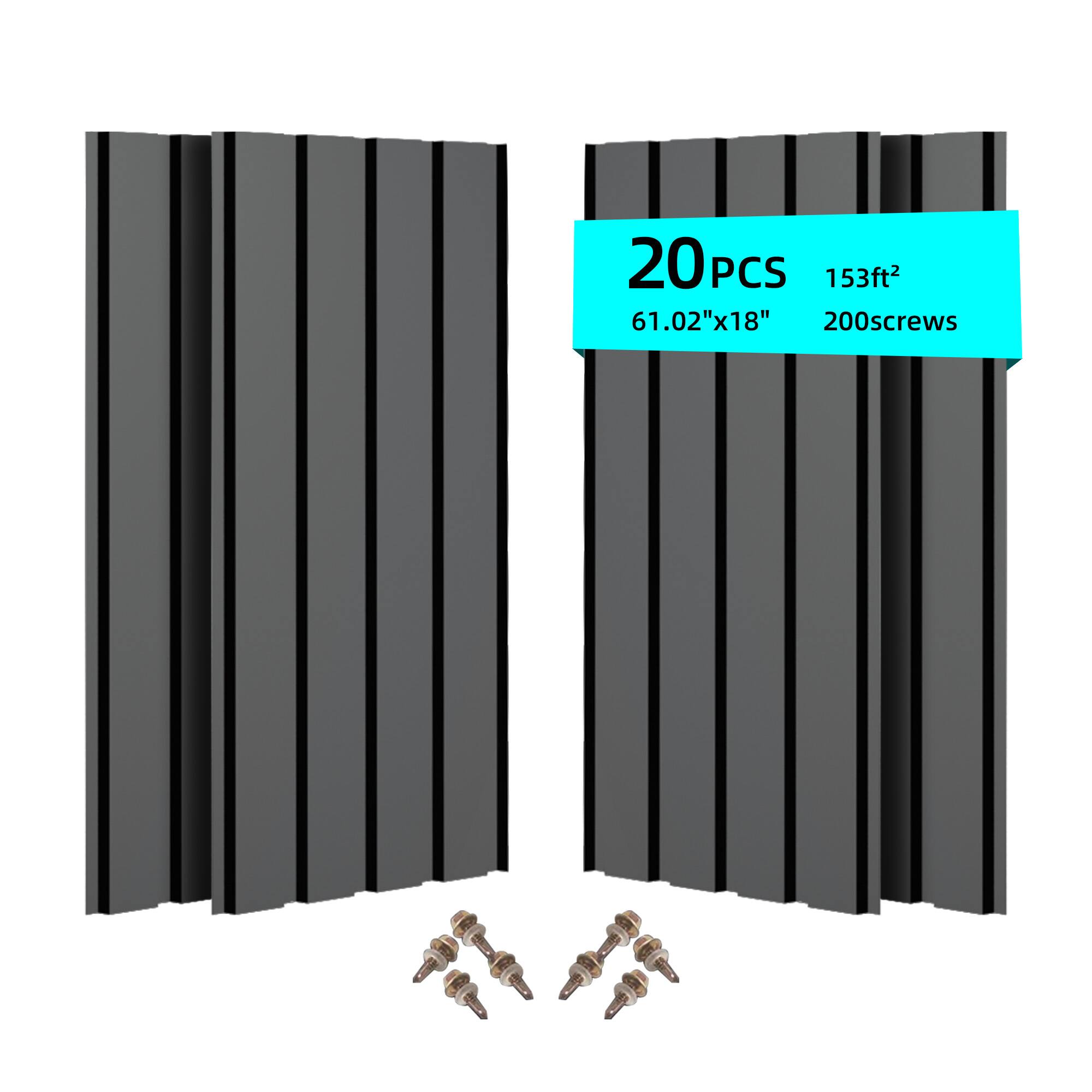 20 PCS  
153ft²  
61.02"x18"  
200 screws
