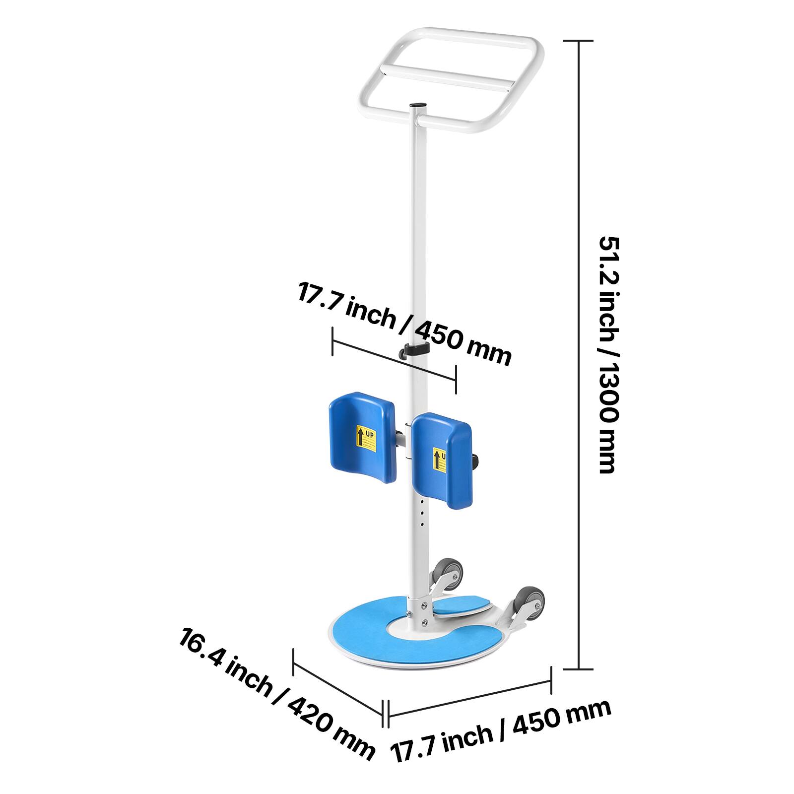 17.7 inch / 450 mm  
16.4 inch / 420 mm  
17.7 inch / 450 mm  
51.2 inch / 1300 mm