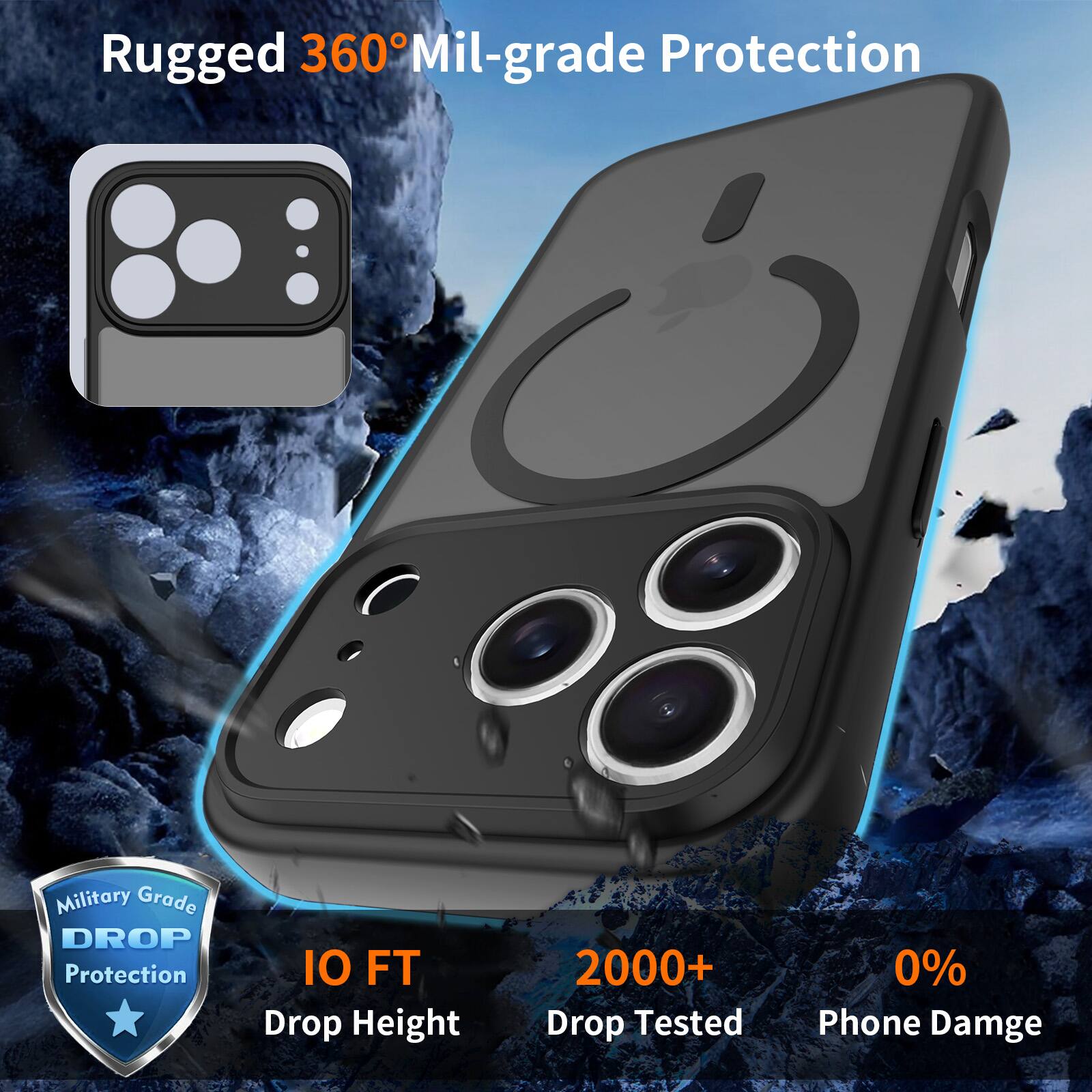 Dteck for Apple iPhone 17 Pro Max Slim Magnetic Case,Shock absorbent ...
