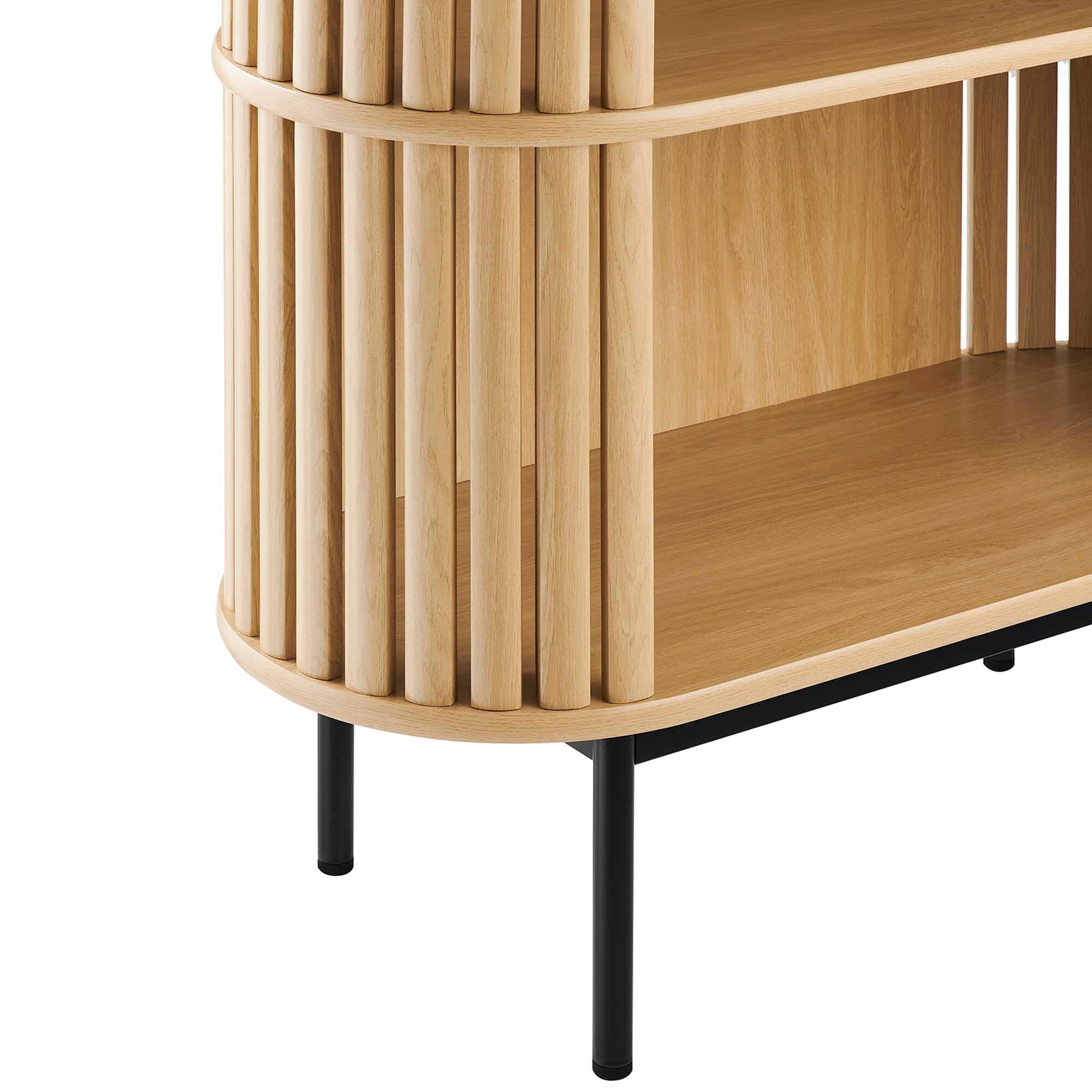 Alt View 5. Modway - Fortitude Three Tier Display Cabinet by Modway - Oak.