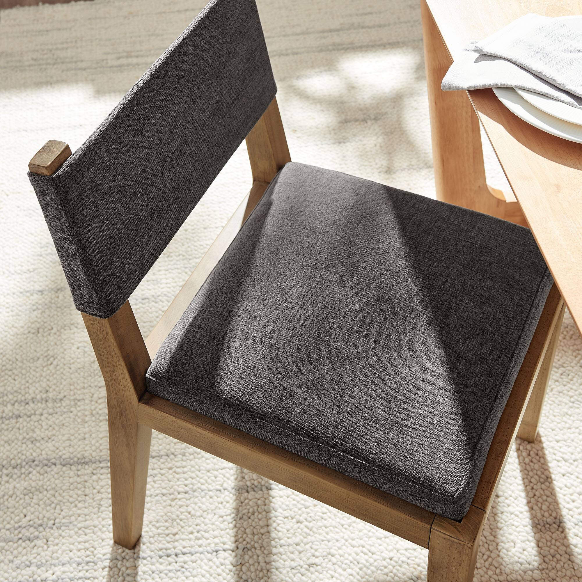 Alt View 1. Modway - Calder Fabric Upholstered Wood Armless Dining Chair by Modway - Dark Gray.