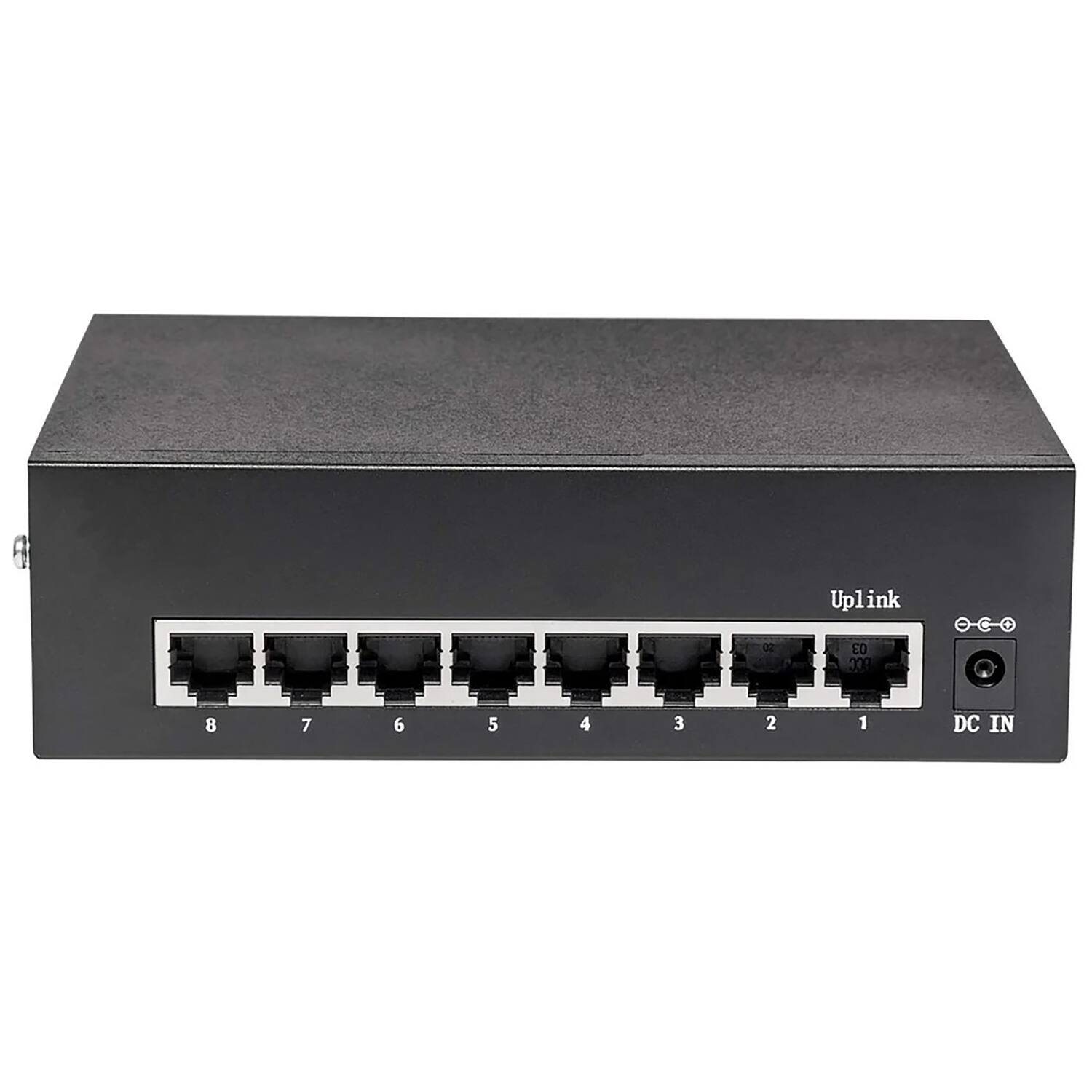Left. Intellinet - 60-Watt 8-Port Gigabit Ethernet PoE+ Switch.