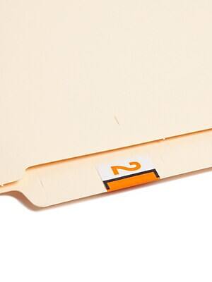 Alt View 5. Smead - BCCRN Color Coded Numeric Labels, 2, Light Orange, 500/Roll - Orange.