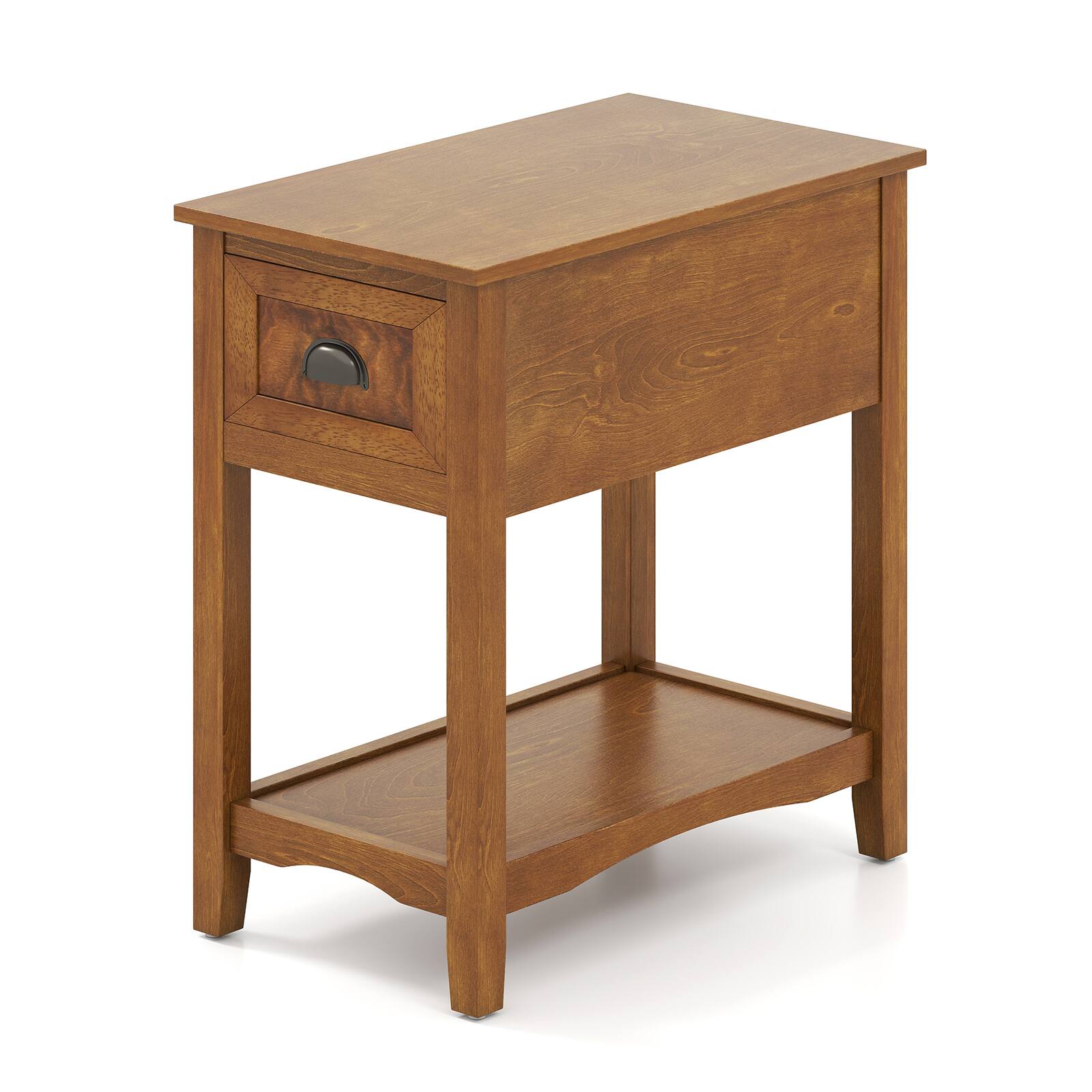 Alt View 3. Gymax - Gymax Contemporary Chair Side End Table Compact Table w/ Drawer Nightstand Tawny - Tawny.