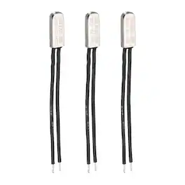 Unique Bargains - 3pcs KSD9700 Thermostat 140C Normally Close N.C Temperature Switch 250V 10A Thermal Protector Metal - Black