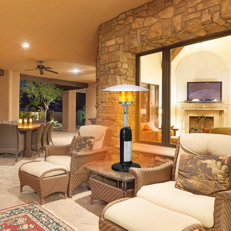 Alt View 6. Mondawe - 13000 BTU Portable Tabletop Propane Patio Standing Heater - Black.