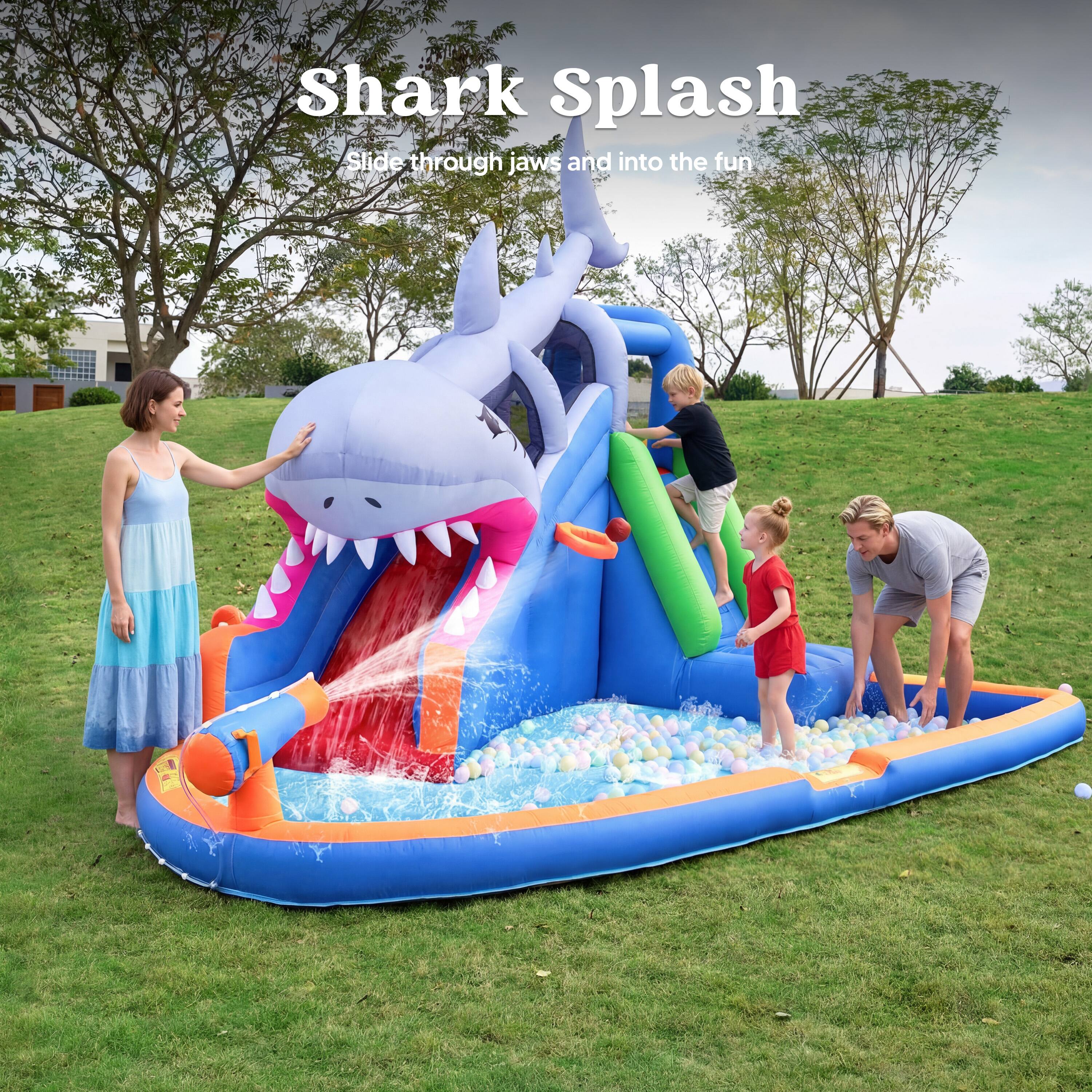 Shark Splash  
Slide through jaws and into the fun