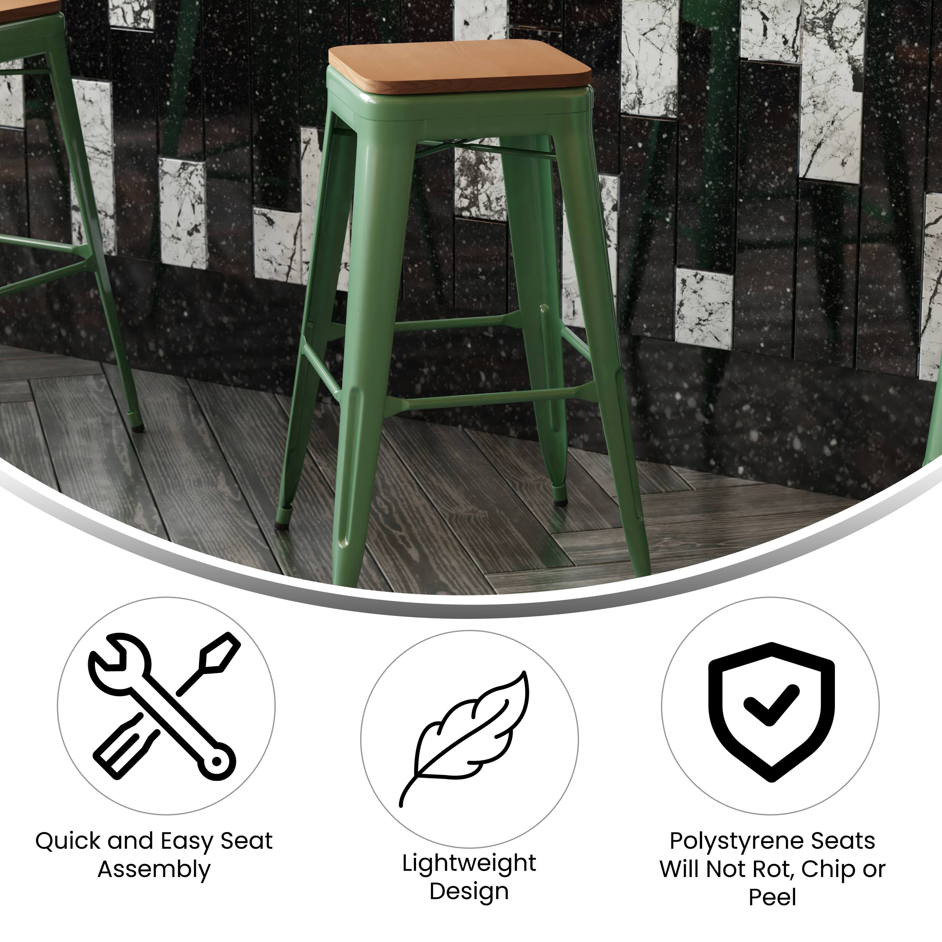 - Quick and Easy Seat Assembly
- Lightweight Design
- Polystyrene Seats Will Not Rot, Chip or Peel