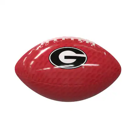 Front. Logo Brands - Georgia Bulldogs Rubber Glossy Mini Football - Multicolor.