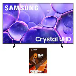 Samsung - UN43U8000FFXZA 43 Inch Crystal 4K AI Upscaling UHD TV with a 2 Year Amber Protection Plan (2025)