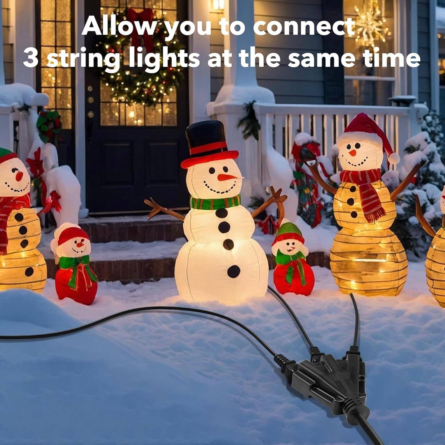 Allow you to connect 3 string lights at the same time