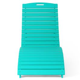 WestinTrends - Ventura Outdoor HDPE In-Pool Patio Chaise Lounge Chair With Wheels - Turquoise