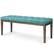 Angle. Simpli Home - Waverly Tufted Ottoman Bench - Aqua.