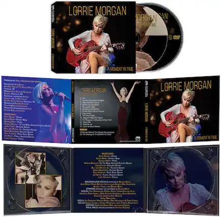 **LORRIE MORGAN**
**A MOMENT IN TIME**
---
**PRODUCED BY WALLY WILSON & CHIP VOORNIS**
**RECORDED BY NICO BOLAS**
**MIXED BY FRANKI MIXTO**
**ADDITIONAL ENGINEERING BY CHIP VOORNIS**
**MASTERED BY RICHARD DODD**
**PRODUCTION COORDINATOR: ALLISON HARDY**
**MUSICIANS:**
- **BAVER** - DRUMS
- **GLENN** - UPRIGHT BASS
- **GORDON** - PIANO
- **HAROLD** - BRASS
- **SCIC** - GUITAR
- **JAY** - ACOUSTIC GUITAR
- **KEHNE** - ELECTRIC GUITAR
- **FRANKLIN** - PEDAL STEEL
- **FOOL** - ACOUSTIC GUITAR
- **CAPP** - ACOUSTIC GUITAR
- **WALKER** - ACOUSTIC GUITAR
- **CASENREDO** - ELECTRIC GUITAR
-