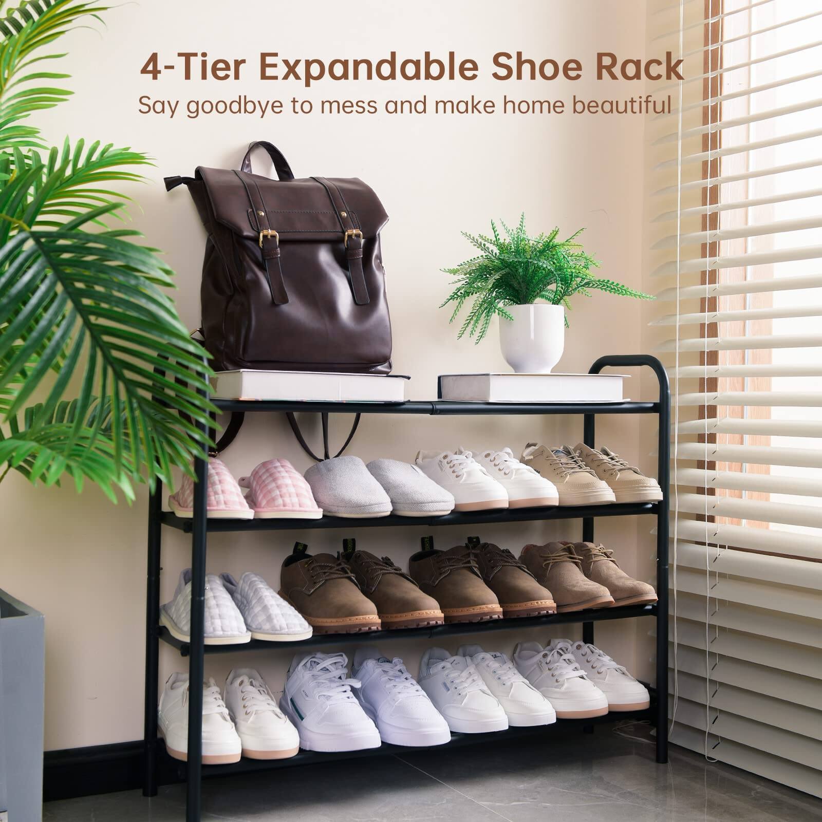 4-Tier Expandable Shoe Rack  
Say goodbye to mess and make home beautiful