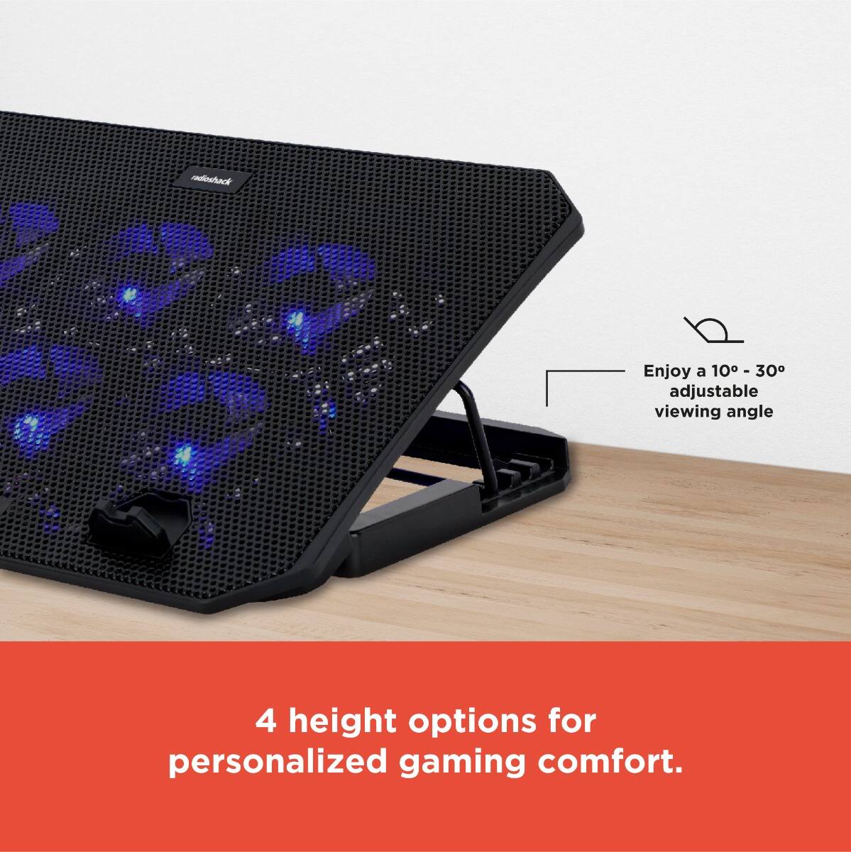 Enjoy a 10° - 30° adjustable viewing angle

4 height options for personalized gaming comfort.