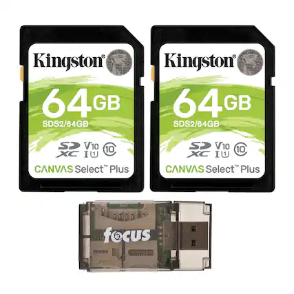 Kingston 64GB SDS2/64GB
SDXC V10 10 XC I U
CANVAS Select Plus
focus