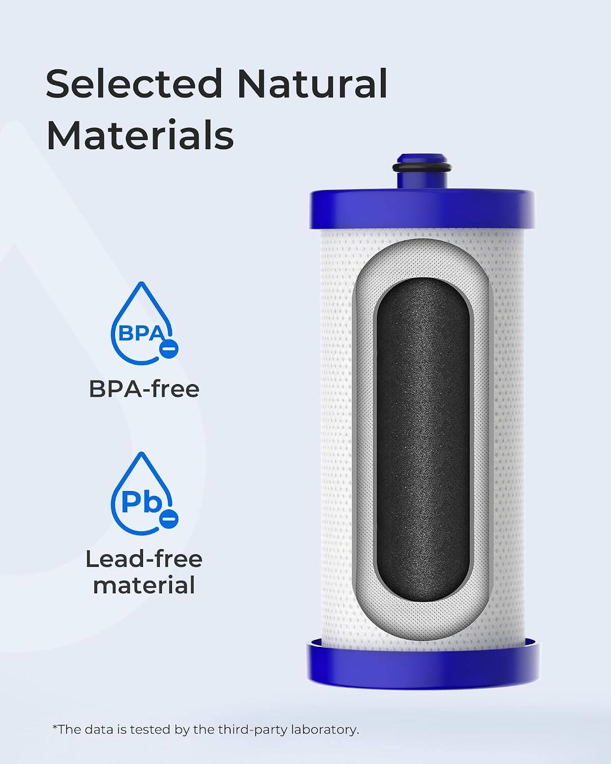 Selected Natural Materials  
BPA-free  
Lead-free material  
*The data is tested by the third-party laboratory.
