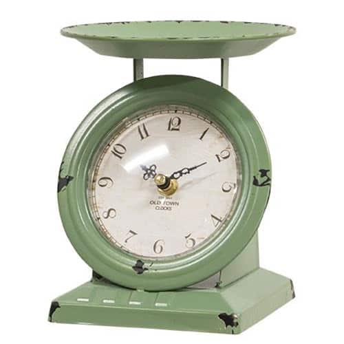 BreeBe - Vintage Old Town Scale Clock - Green