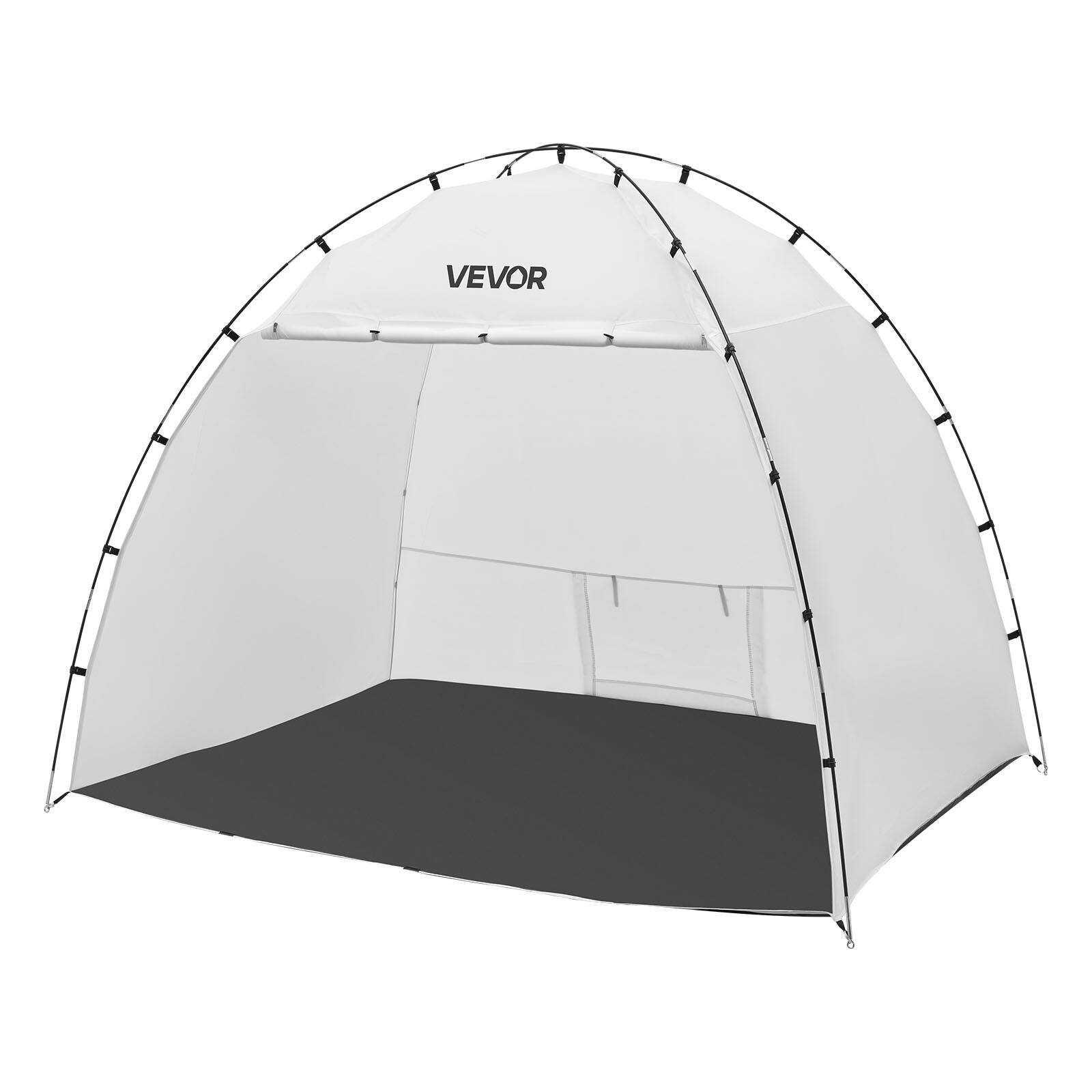 Alt View 5. VEVOR - Portable Paint Booth Tent, 91.7 x 67.7 x 74.8 inch Painting Tent Station, Spray Shelter with Built-in Floor - White.