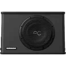 Front. AudioControl - Space Series 10” Single-Voice-Coil 2-Ohm Loaded Sealed Subwoofer Enclosure - Black.