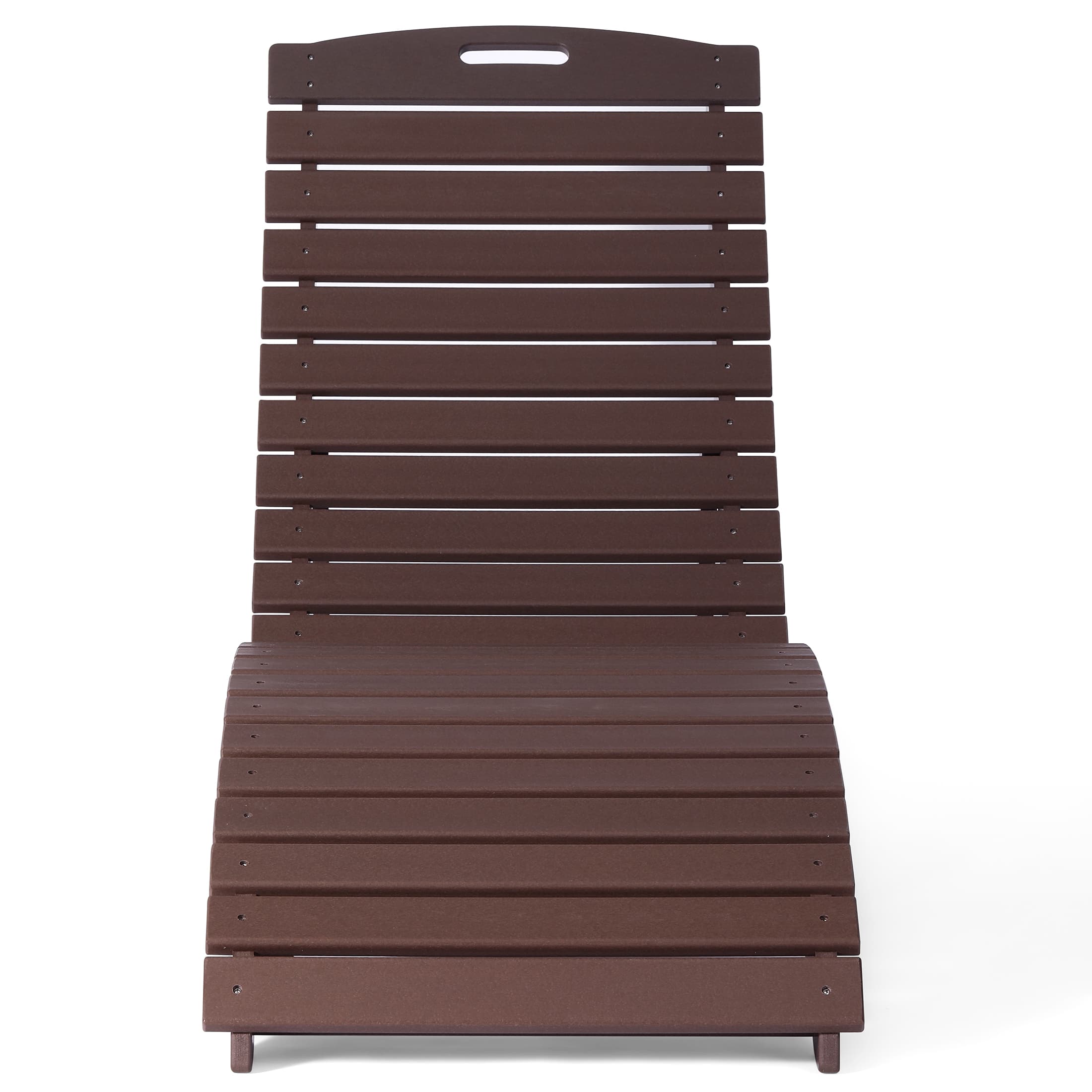 WestinTrends - Ventura Outdoor HDPE In-Pool Patio Chaise Lounge Chair With Wheels - Dark Brown