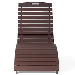 WestinTrends - Ventura Outdoor HDPE In-Pool Patio Chaise Lounge Chair With Wheels - Dark Brown