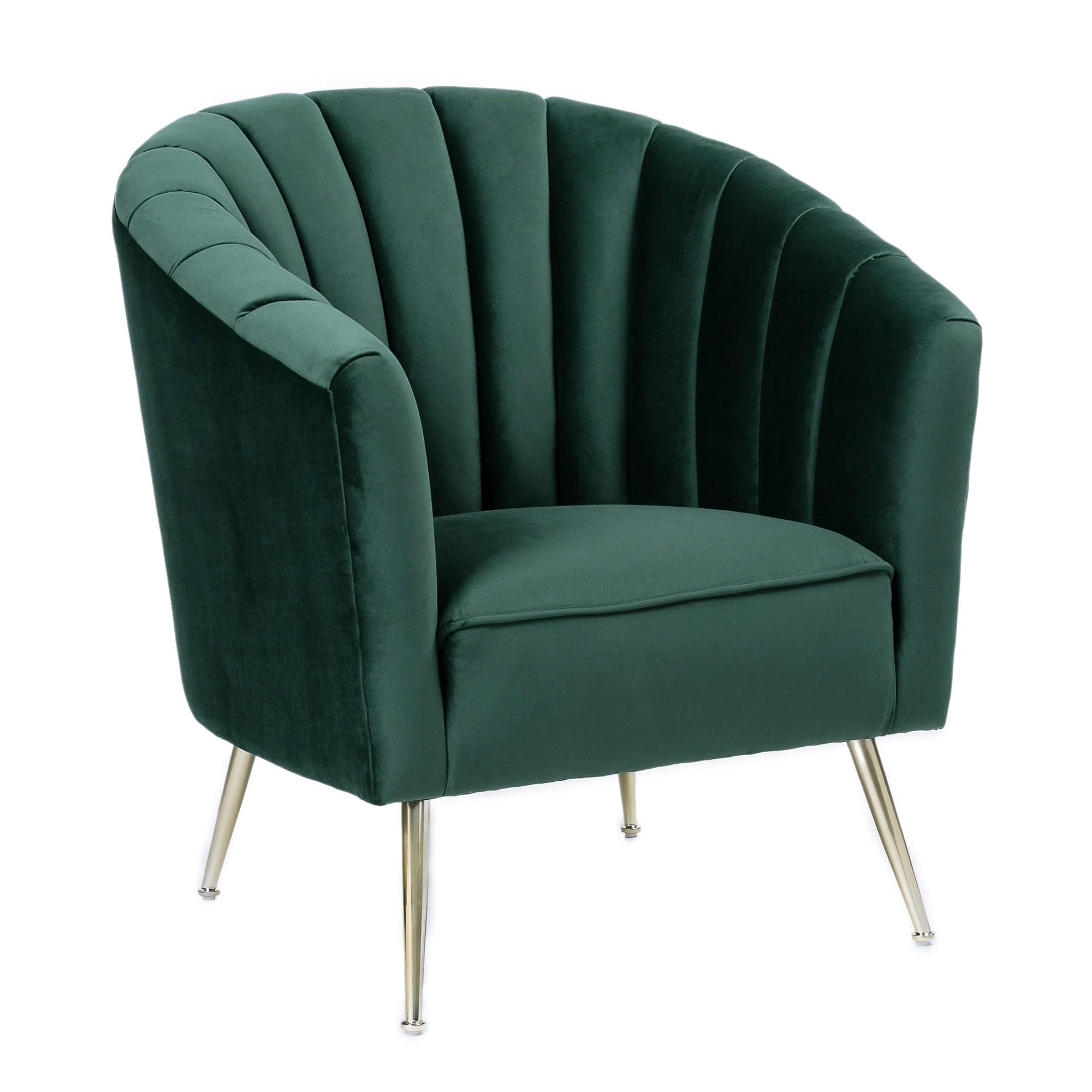 Manhattan Comfort - Rosemont Mid-Century Modern Velvet Accent Armchair - Green