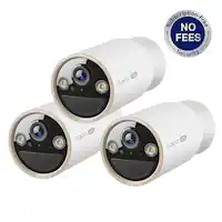 TP-Link - Tapo Wire-Free Dual Band Indoor/Outdoor 4K Smart Security Cameras 24/7 Always Monitoring, Magnetic Base (3-pack) No Fees - White - Front_Zoom