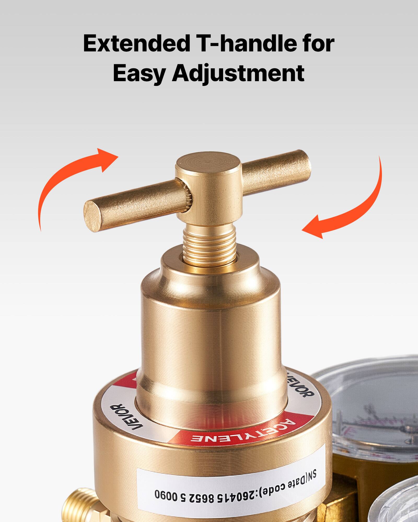 Extended T-handle for Easy Adjustment

EVOR VEVOR ACETYLENE

SN(Date 0600 5 8652 code):260415