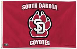 Rico Industries - South Dakota Coyotes 3X5 Indoor Outdoor Banner Flag with grommets - Multi