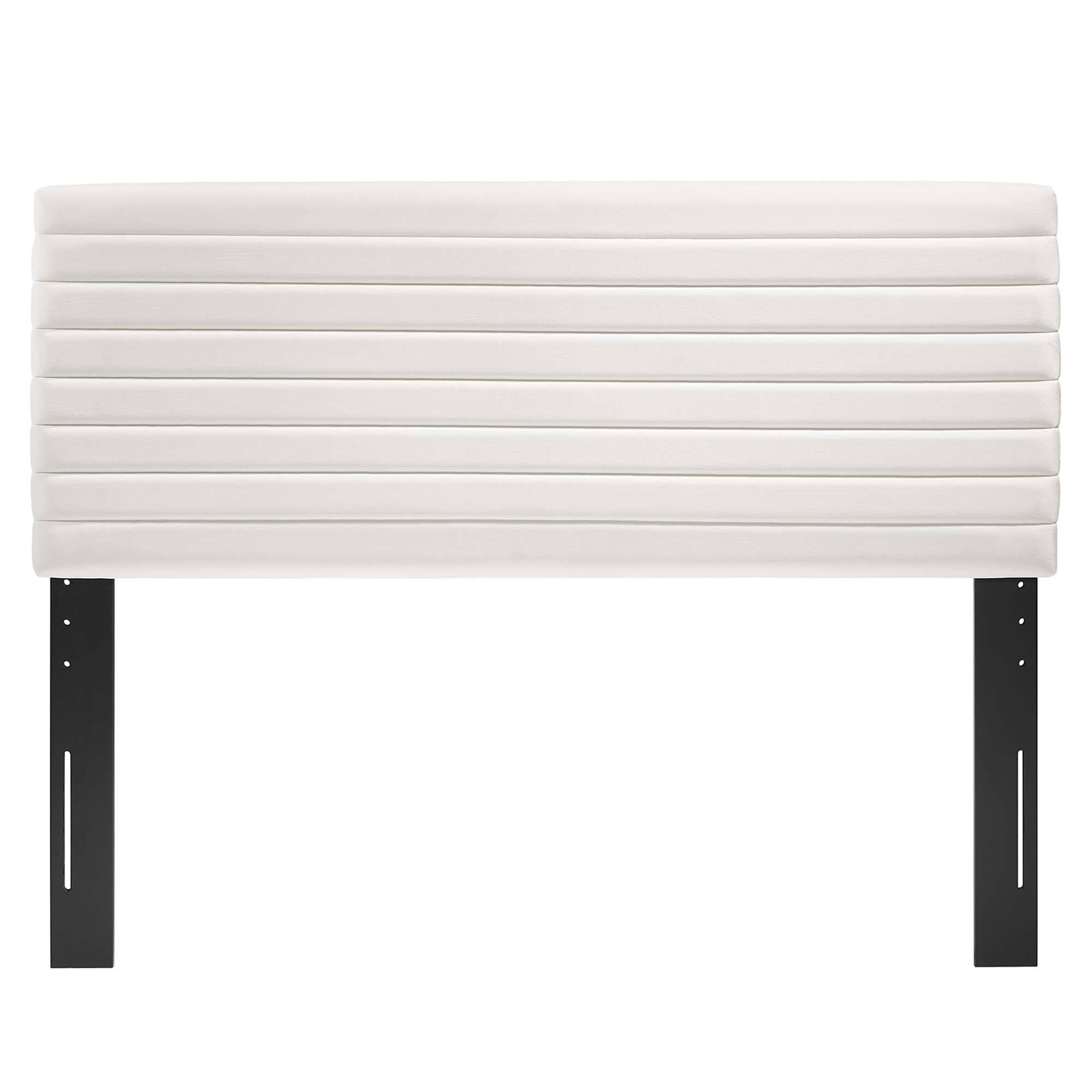 Back. Modway - Tranquil Channel Tufted King/California King Headboard  by Modway - White.