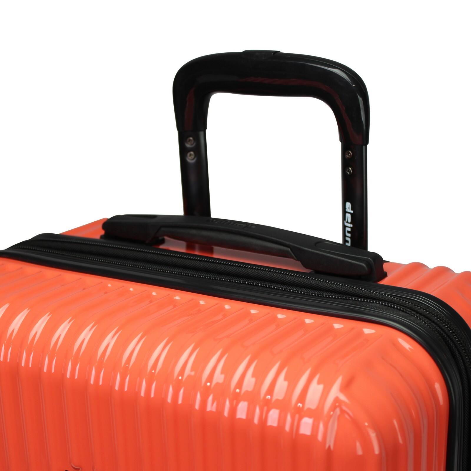 Alt View 4. World Traveler - Tonal 2-Piece Lightweight Polycarbonate Hardside Expandable Spinner Luggage Set with TSA Lock (20" & 28") - Coral.