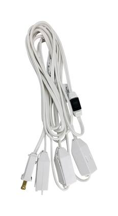 ProjeX - Christmas Tree 15 ft. L Extension Cord w/Switch 18/2 - White