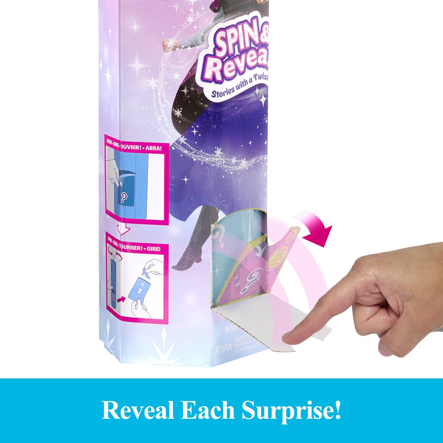 SPIN & Reveal  
Stories with a Twist!

1. OUVRIR! - ABRIR!  
2. TOURNER! - GIRE!  

Reveal Each Surprise!