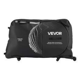 VEVOR - Bike Travel Bag, Transport Universal Bicycle Storage Case Bag with TSA Lock, Support Plates, Protection and Fork Mount - Black