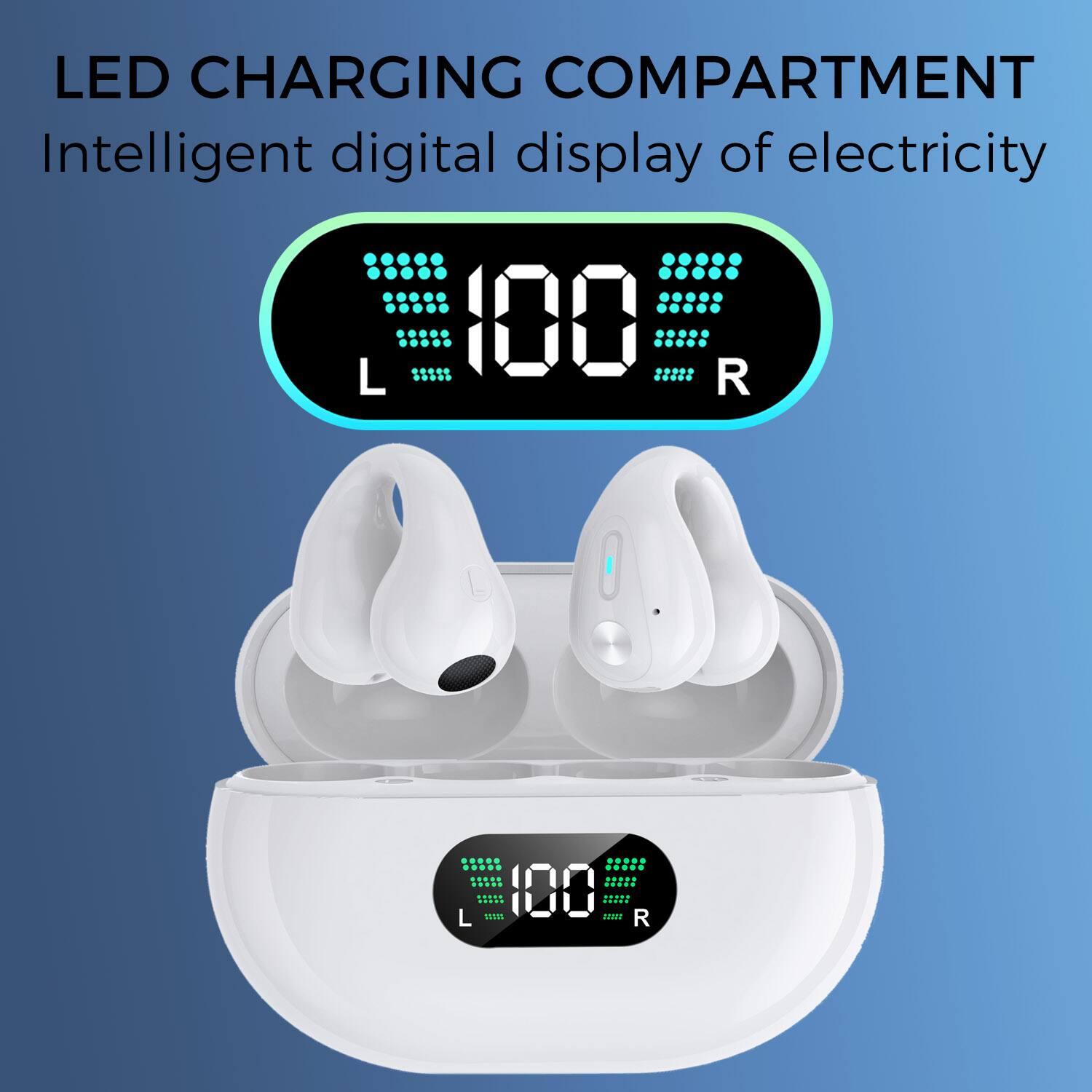 LED CHARGING COMPARTMENT  
Intelligent digital display of electricity  

L 100 R  
Fwd R