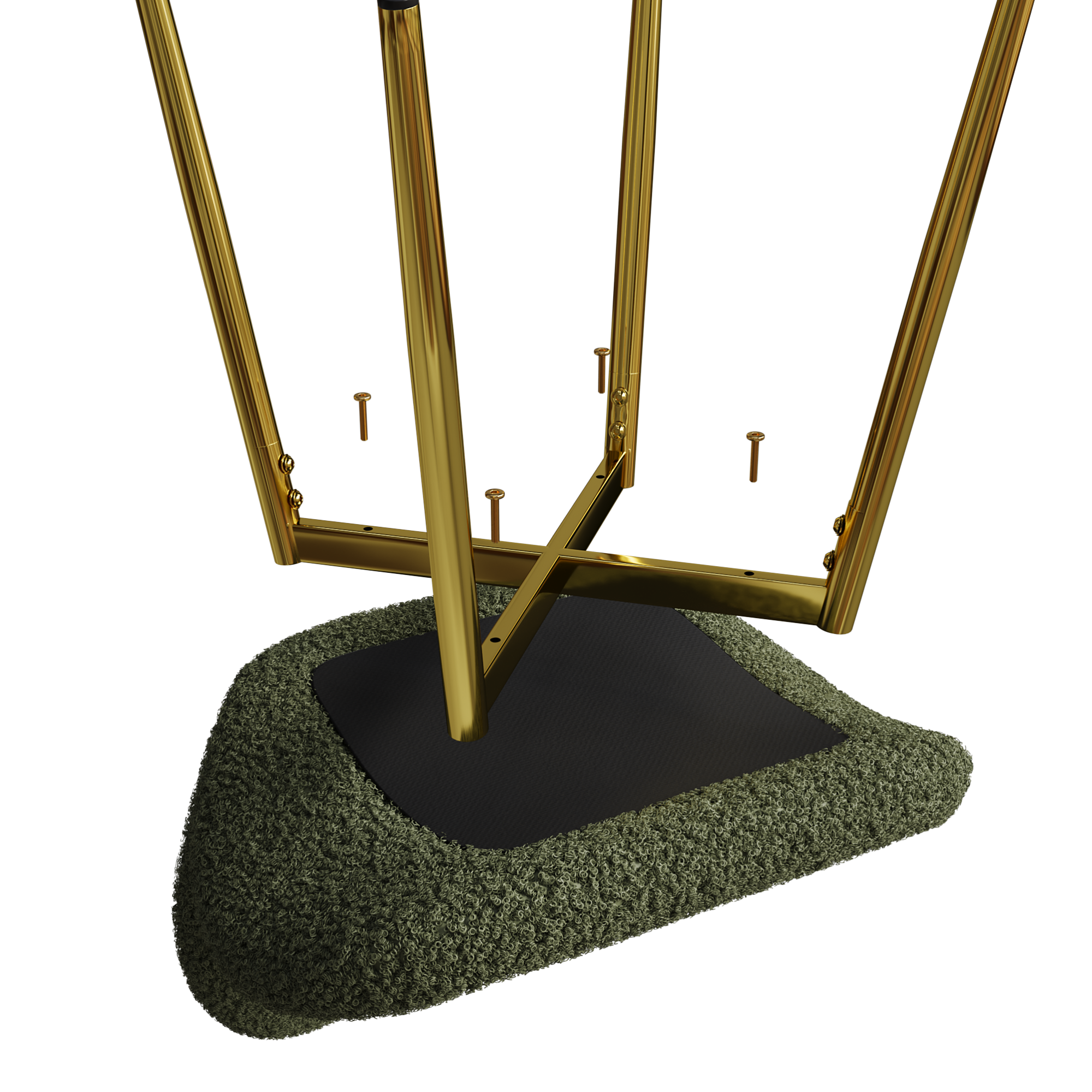 Alt View 8. GOODSILO - Set of 2 Modern Velvet Dining Chairs with Sturdy Metal Legs and Ergonomic Backrest - Green.