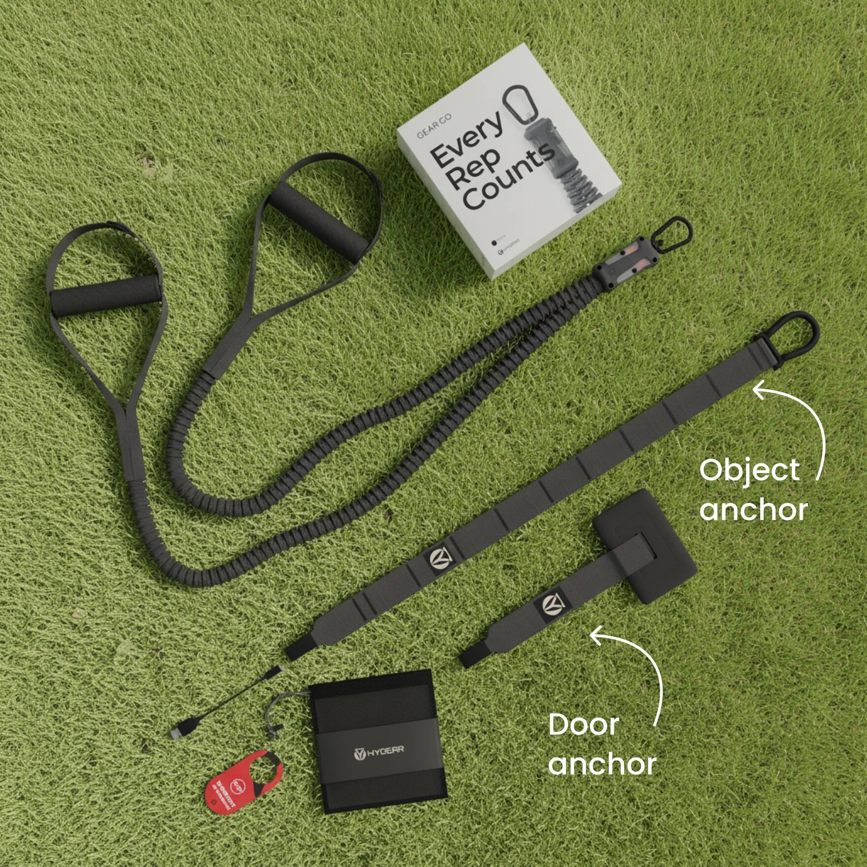 GEAR CO  
Every Rep Counts  

Object anchor  
Door anchor  

HYDEAR