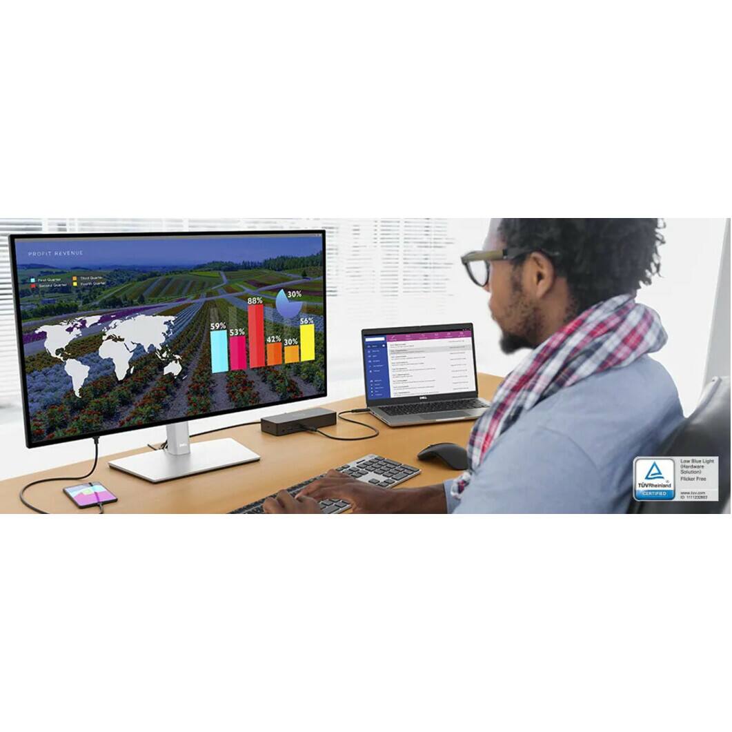 Alt View 40. Dell - UltraSharp 27" LCD Monitor (DisplayPort, USB, HDMI) - Black, Silver.