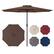 Alt View 1. Costway - 12 FT Patio Umbrella Outdoor Market Umbrella with Crank Handle 8 Sturdy Ribs - Coffee.