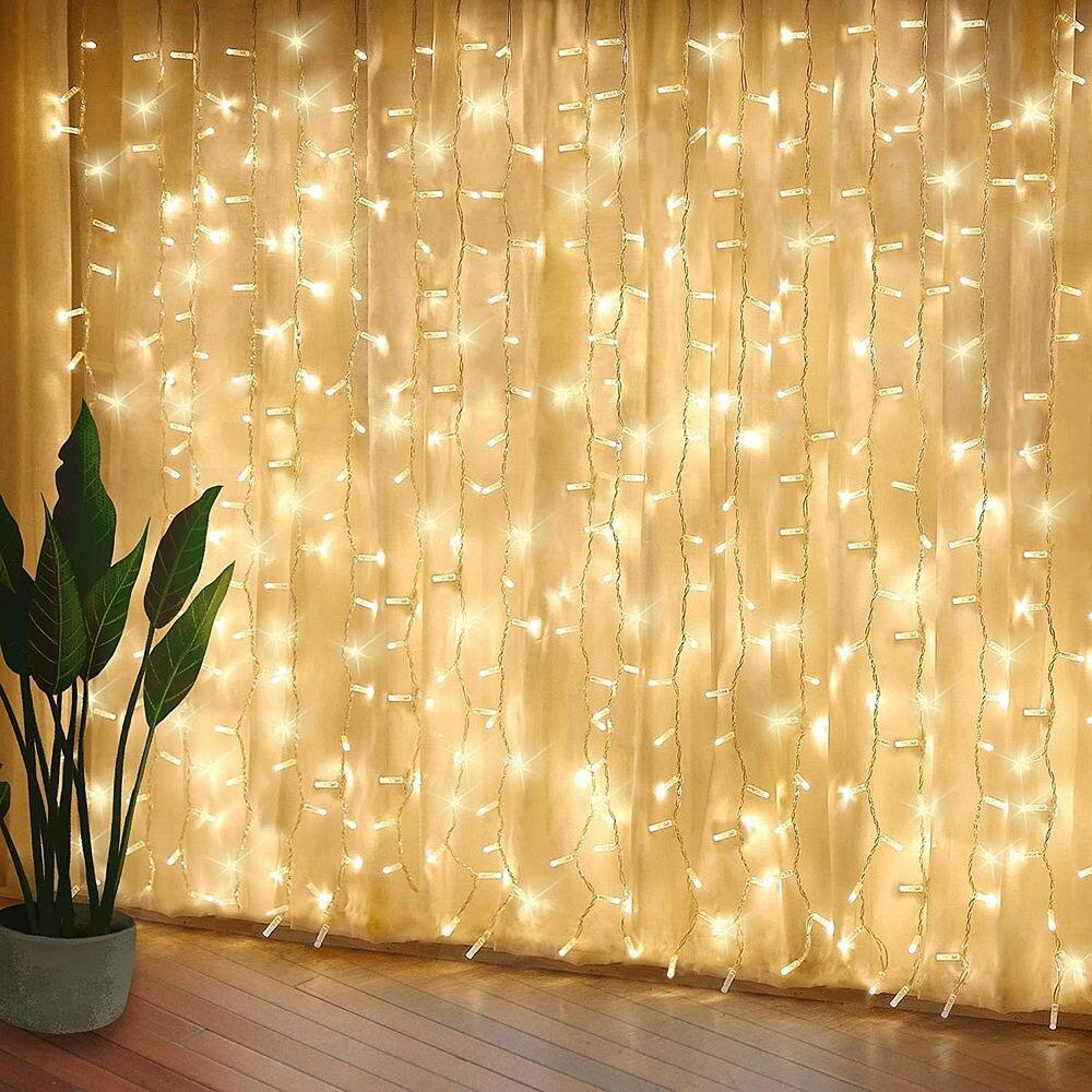 Front. PARKER SLATER - Christmas string lights for wall decoration, and curtain lights - Warm white.